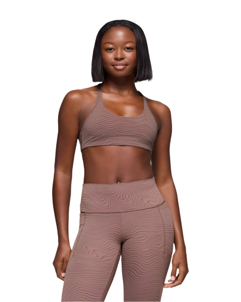 Prana Luxara Racerback Bra - Carob Weave