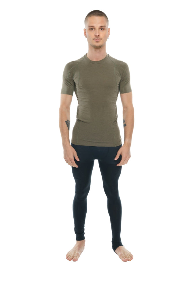 Olive Green Raglan Crewneck Tee