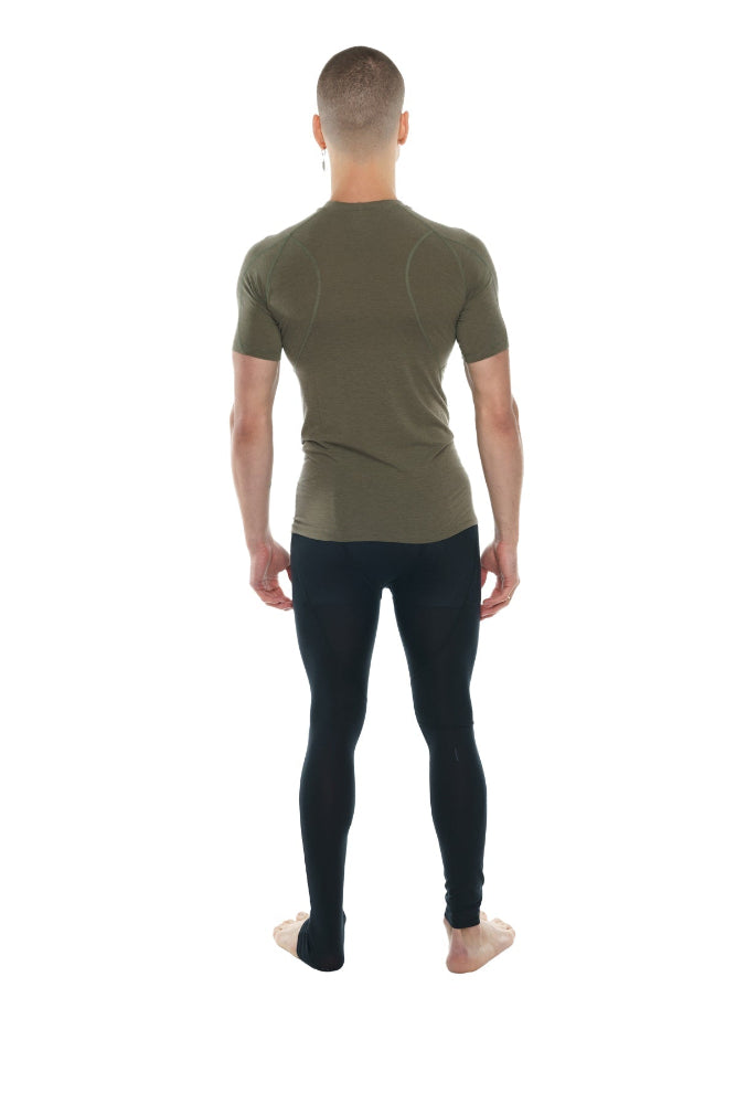 Olive Raglan Sleeve Yoga Tee for men - 4rth