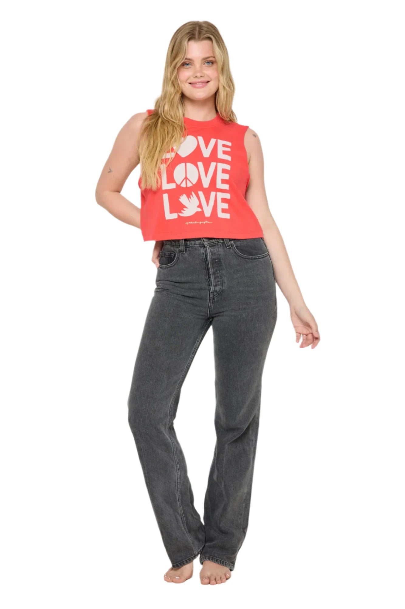 Graphic Yoga Crop Tanks
