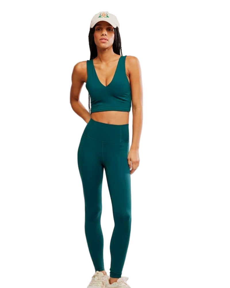 Free People Movement Teal leggings and bra