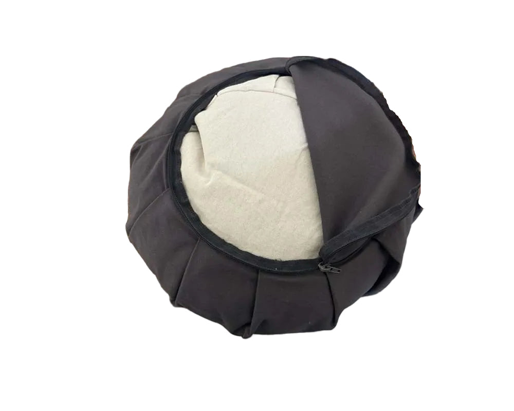 mukha yoga round cushion used for meditation
