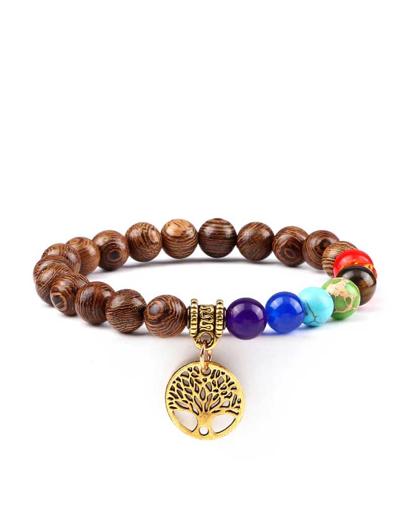 7 Chakra Sacred Bracelet With Sandalwood