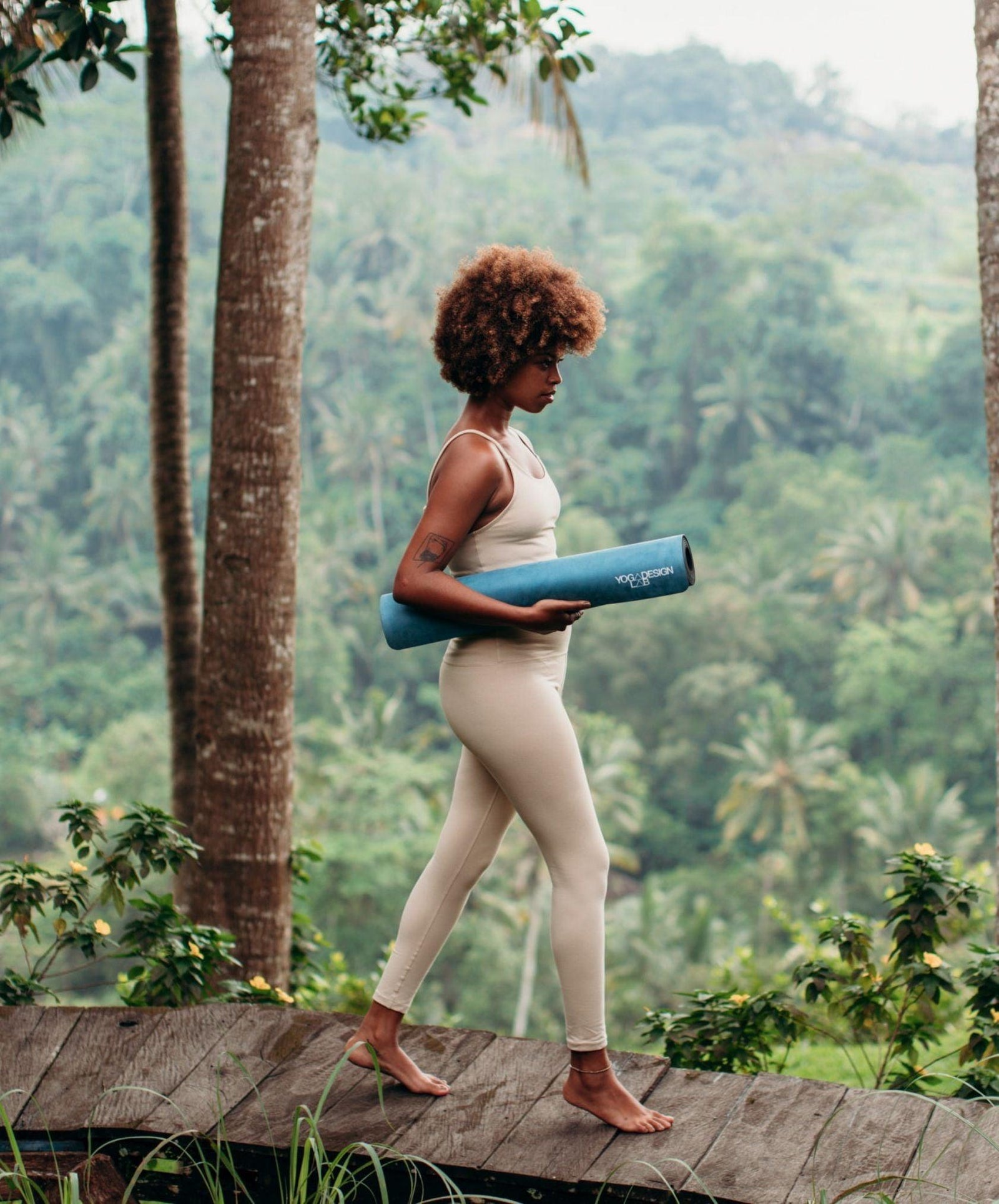 woman on a yoga retreat