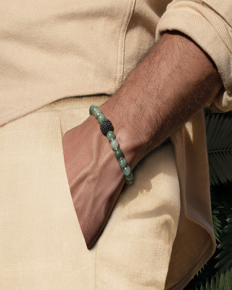 Karma and Luck Men's Jade Bracelet 