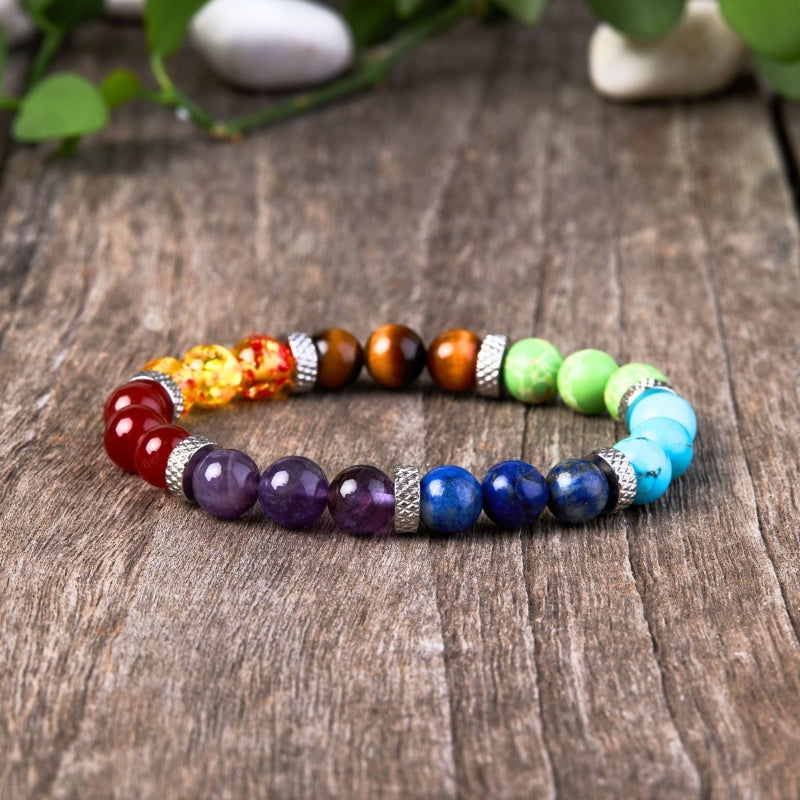 Precious Stone Chakra Charm Bracelet
