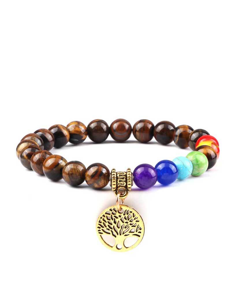 zen craft house 7 Chakra Protection Bracelet With Tiger Eye