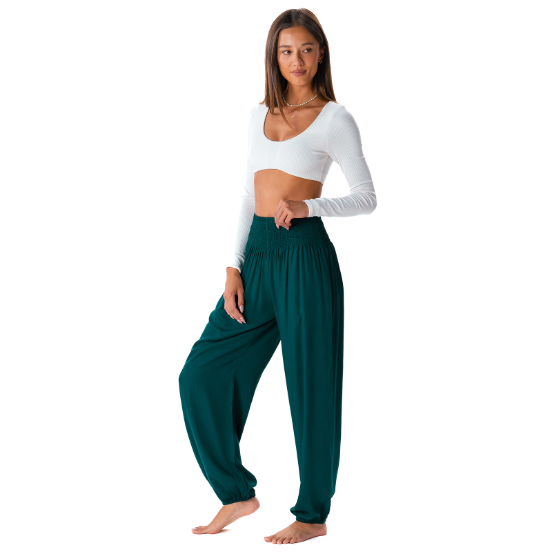 Rainforest Teal Harem Pants 