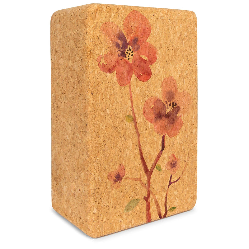 Cherry Blossom Cork Yoga Block