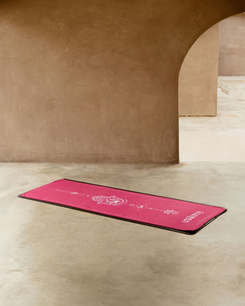 pink yoga mat towels