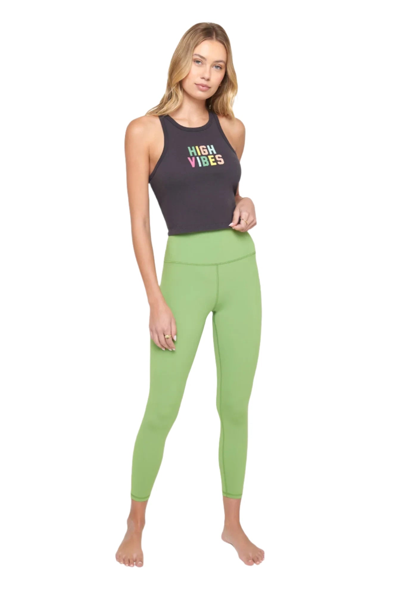 spiritual gangster High Vibes Sienna Crop Tank