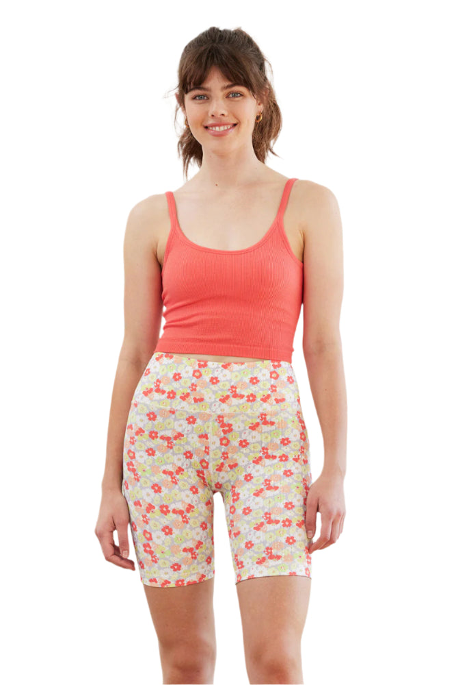 Retro Floral Bike Shorts