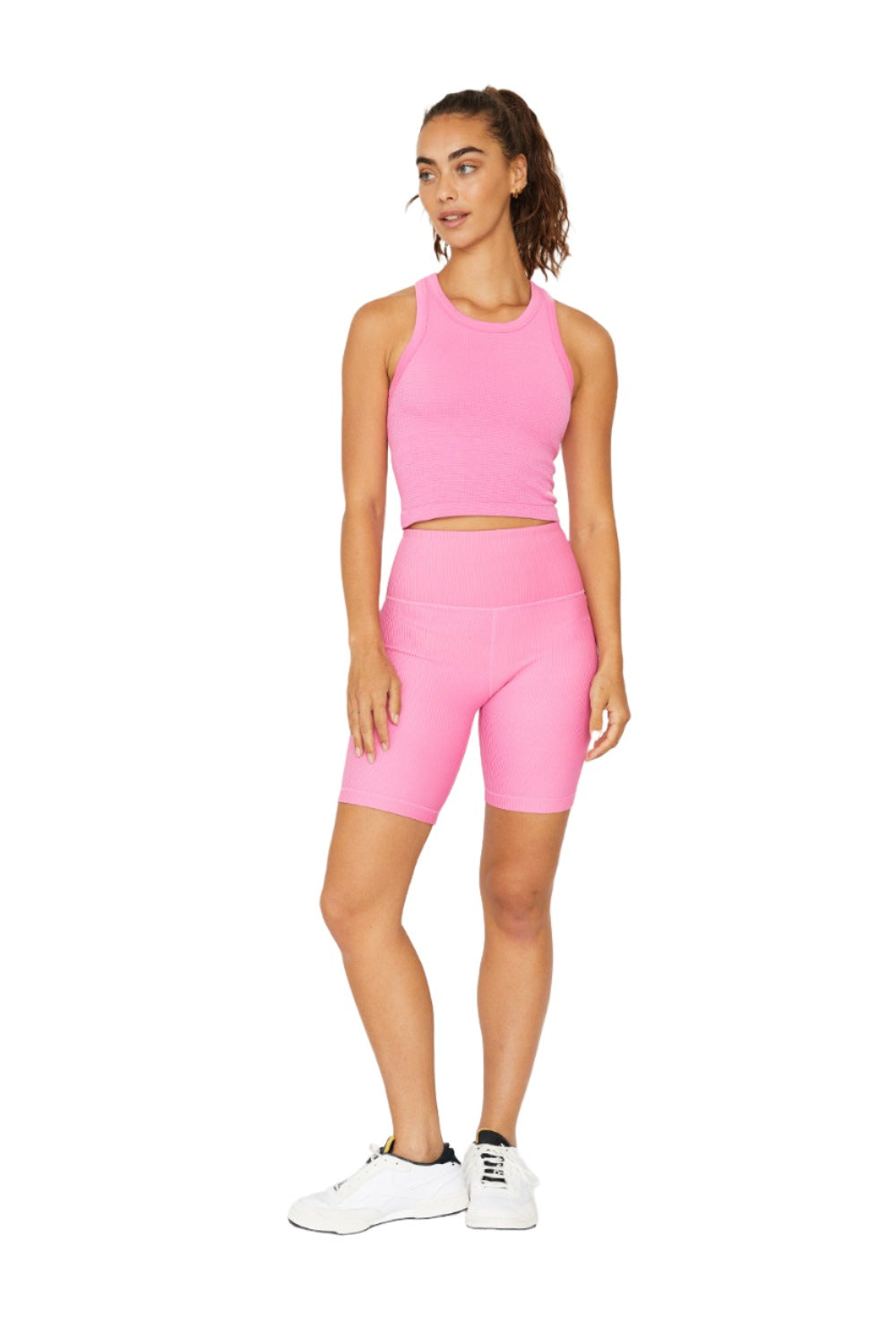 Cream Yoga Harper Biker Shorts 8" - Pink