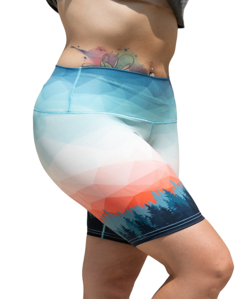 Colorado Threads Treeline Trail Biker Yoga Shorts