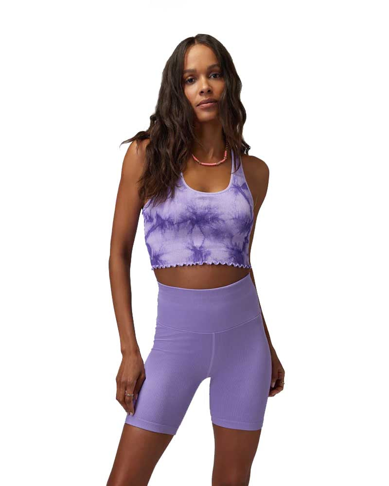 Spiritual Gangster Amor Crop Tank - Amethyst Crystal Wash