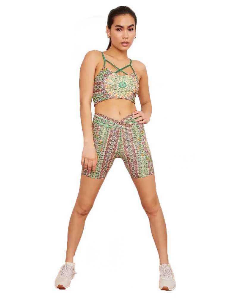 Wolven Fauna Midi Bike Short - Mukha Yoga