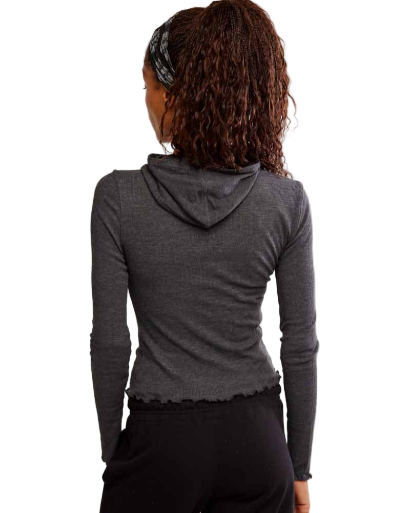 Free People womens black long sleeve tops