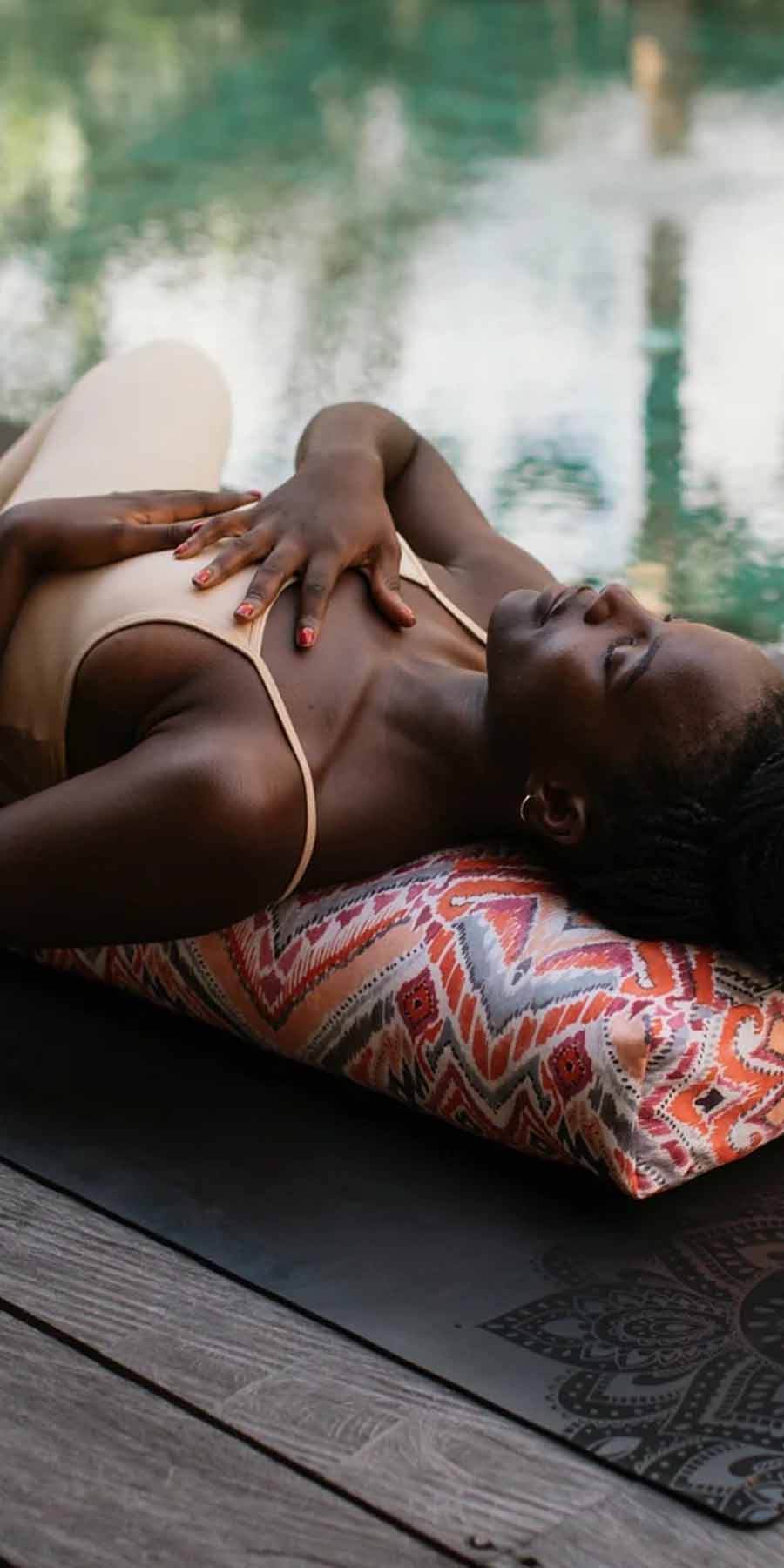 yoga bolsters and cushions