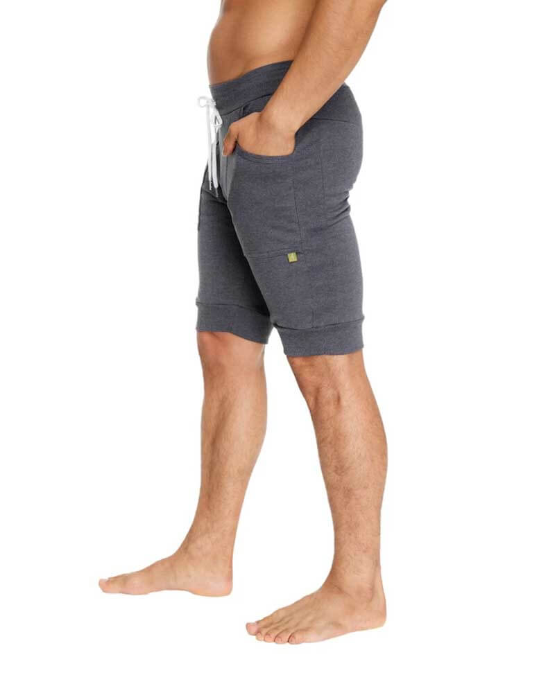 charcoal yoga shorts for men