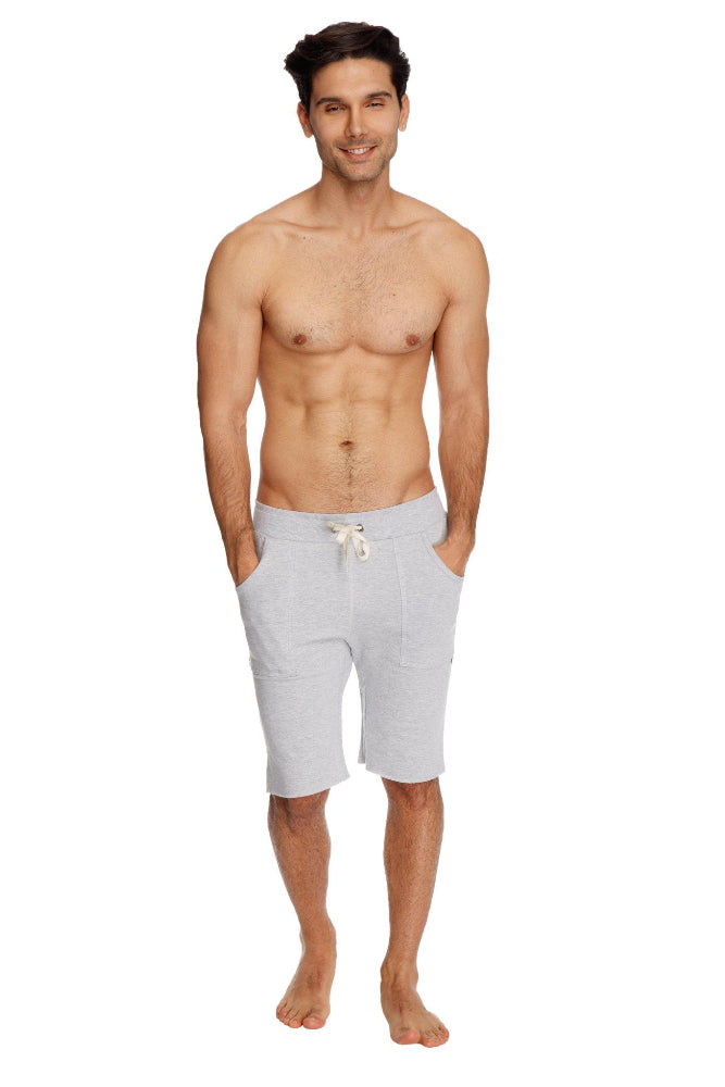 Heather Gray Eco Track Shorts for Yoga