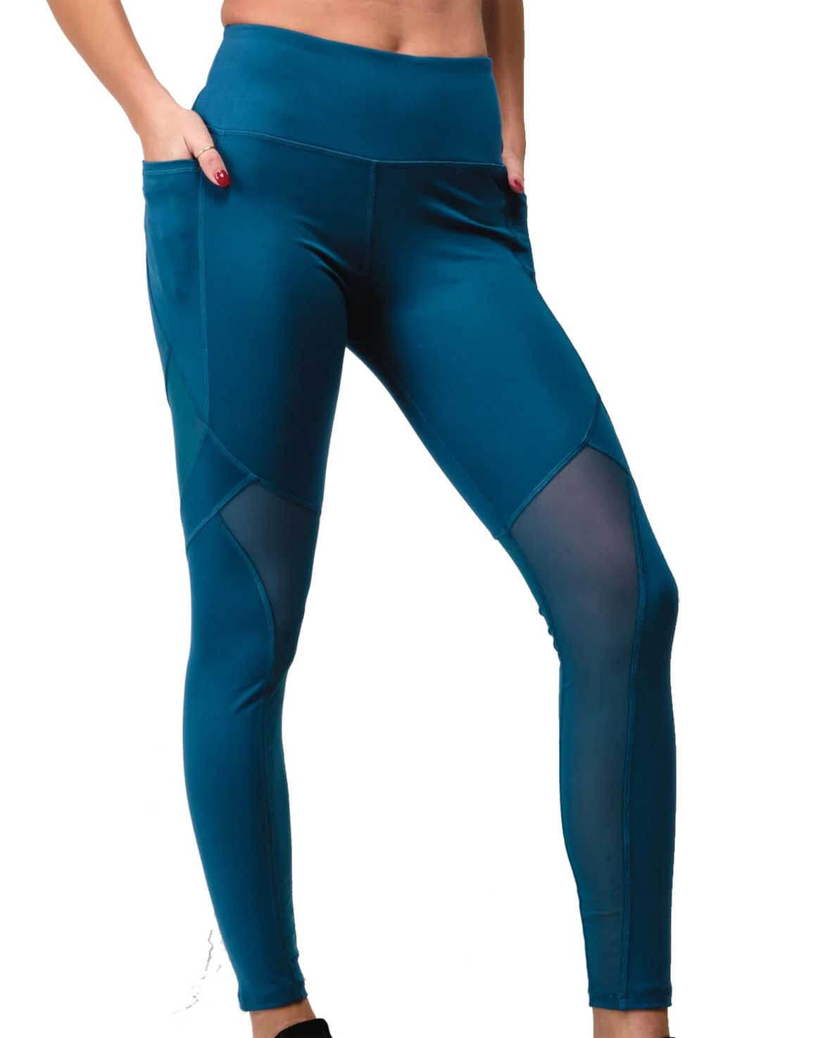 High-Rise Mesh Legging with Pockets Pacific Blue / S