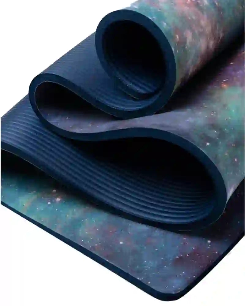 popflex CloudCushion Vegan Suede Yoga Mat - Cool Cosmos 5MM