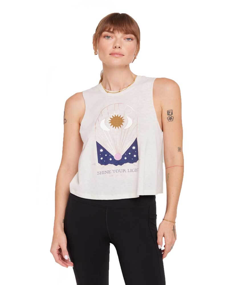 Spiritual gangster Shine Your Light Crop Tank