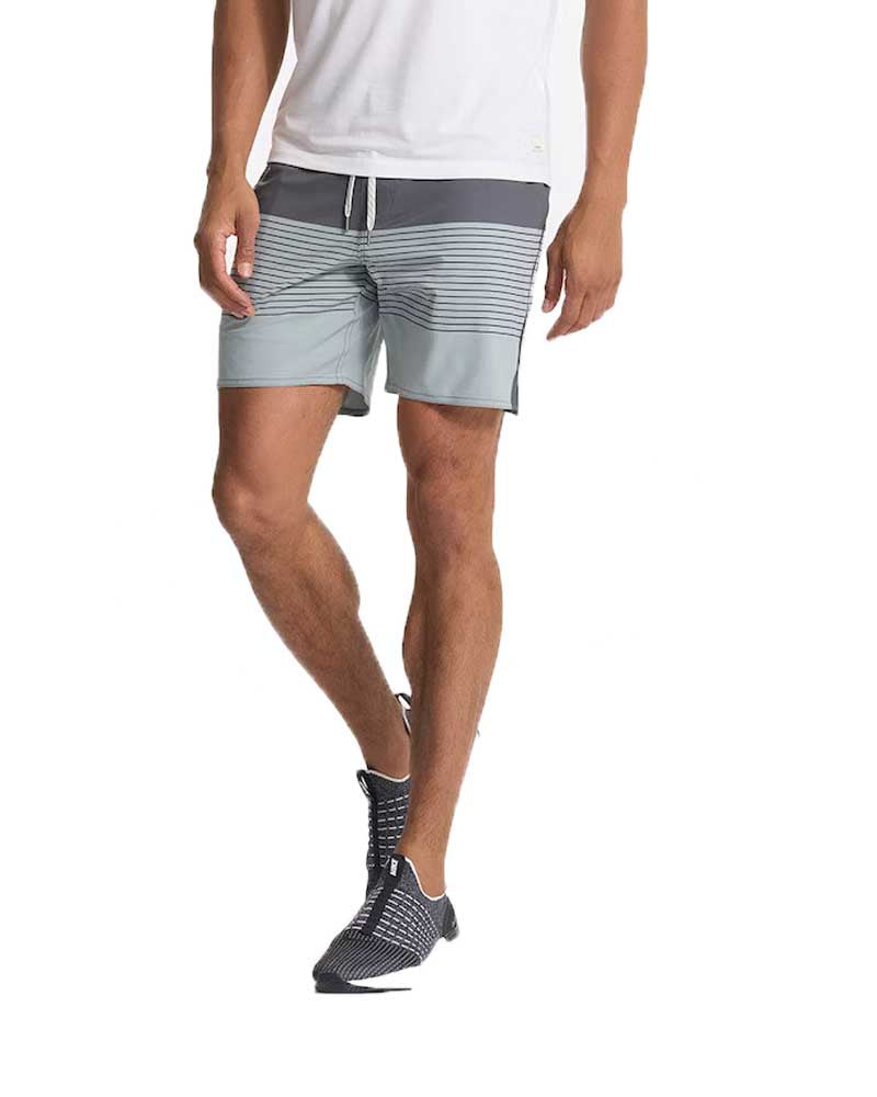 Vuori Trail Short - Shale/Neptune Stripe