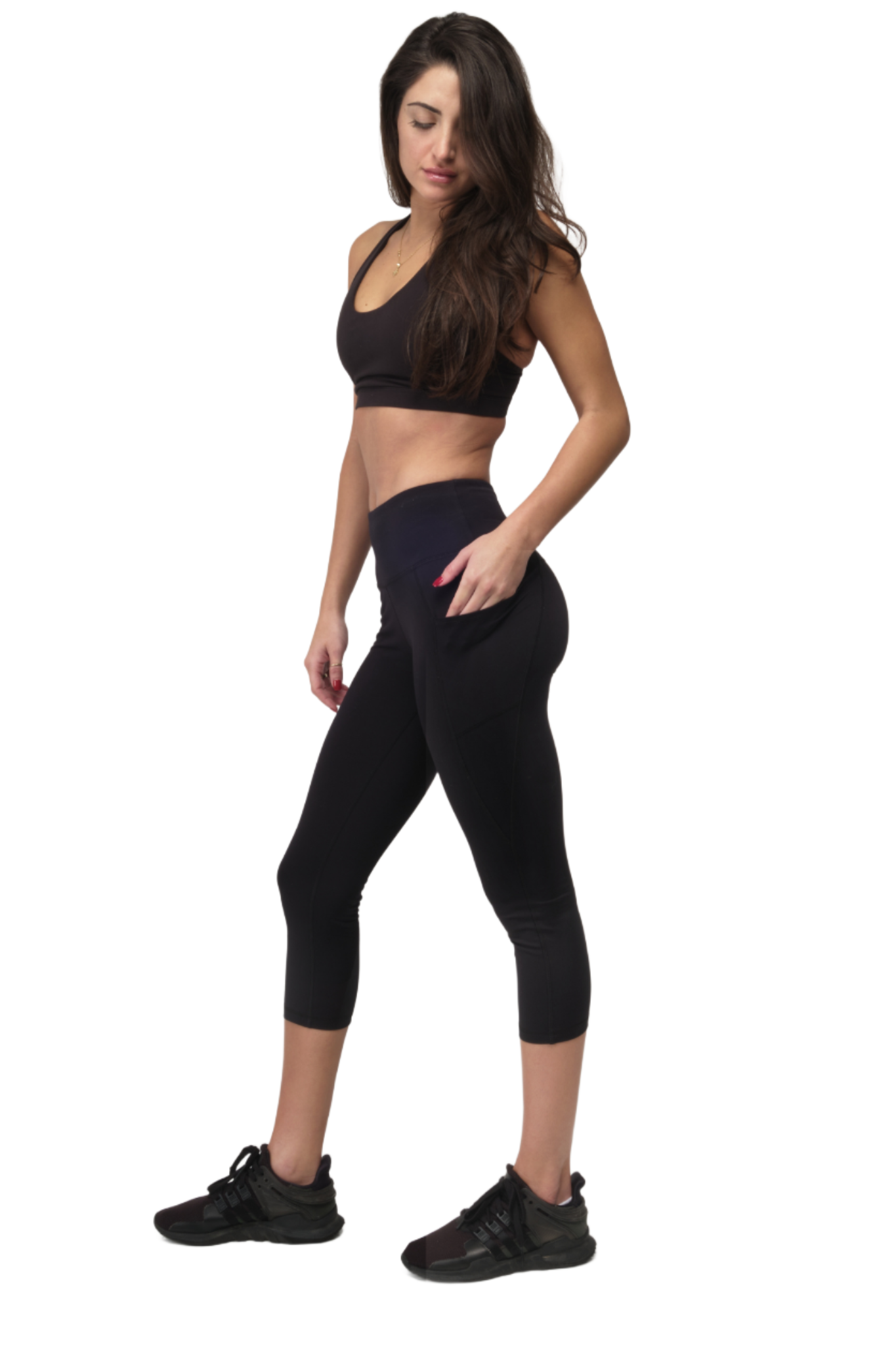 Black Pocket Capri Leggings