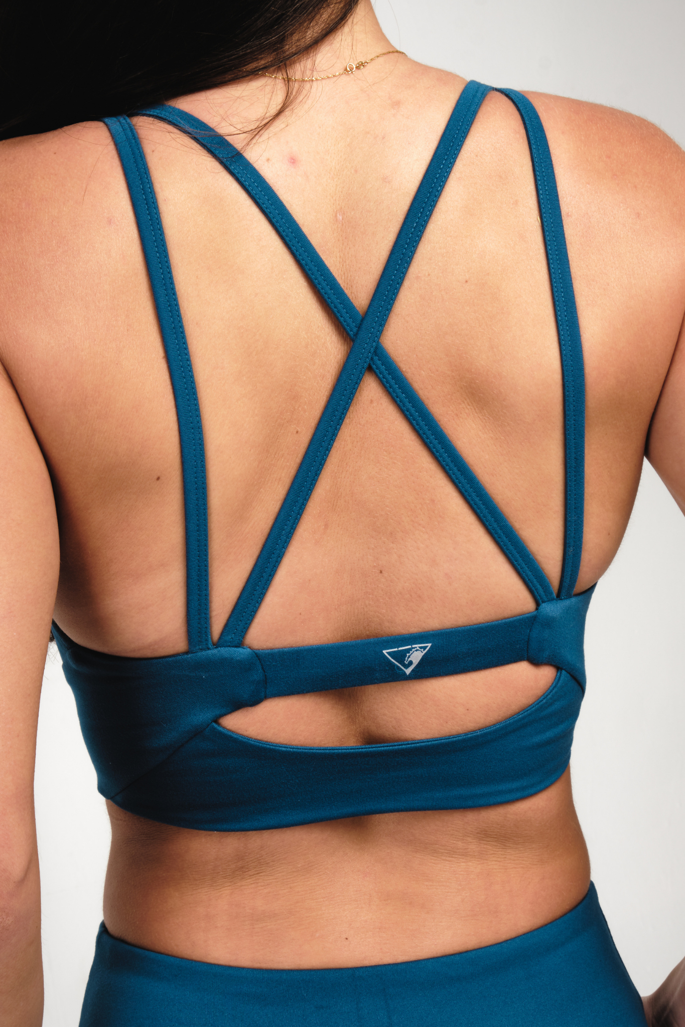 Blue Crisscross Bra