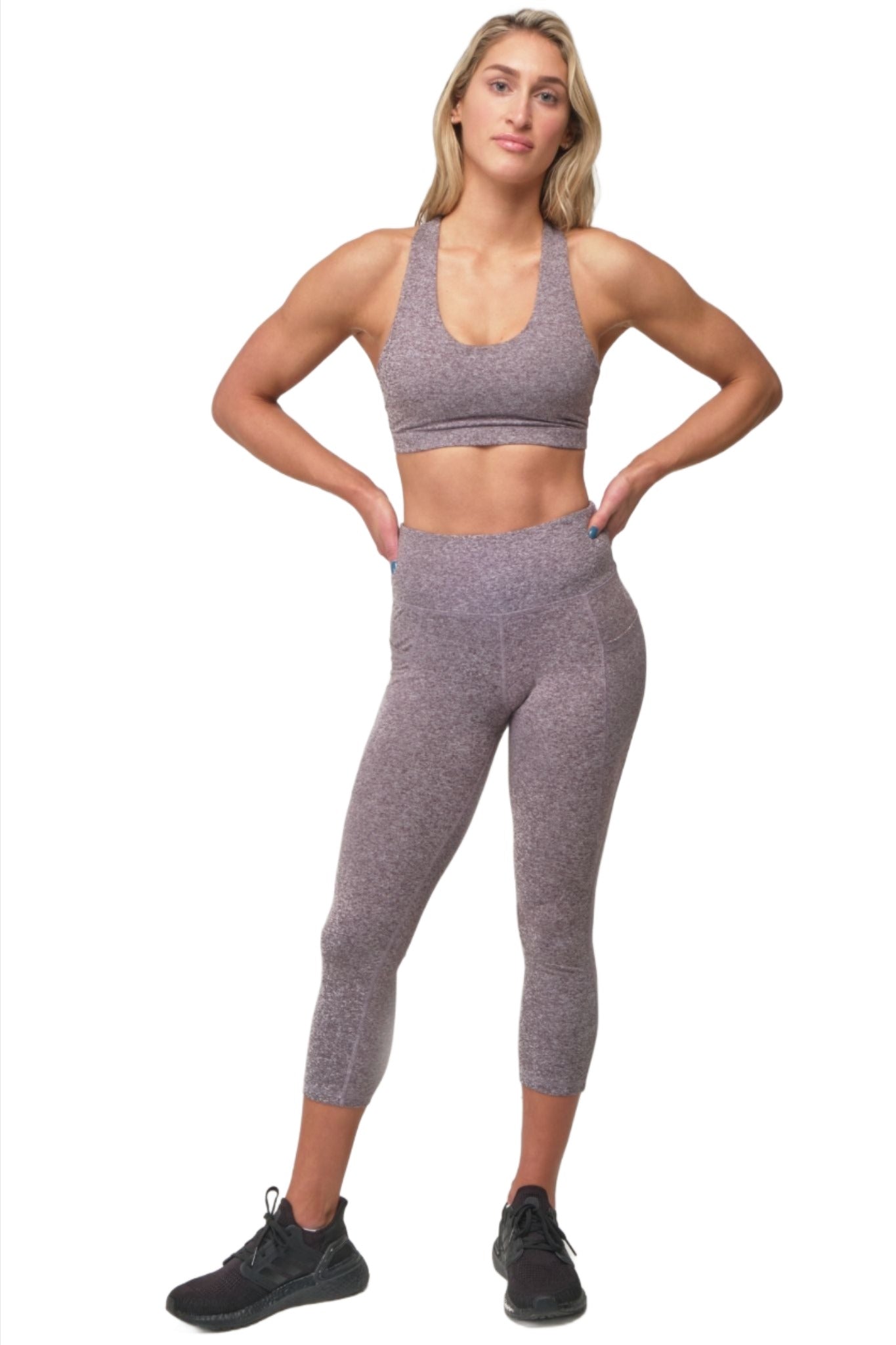 Heather High-waist Pocket Capri Leggings