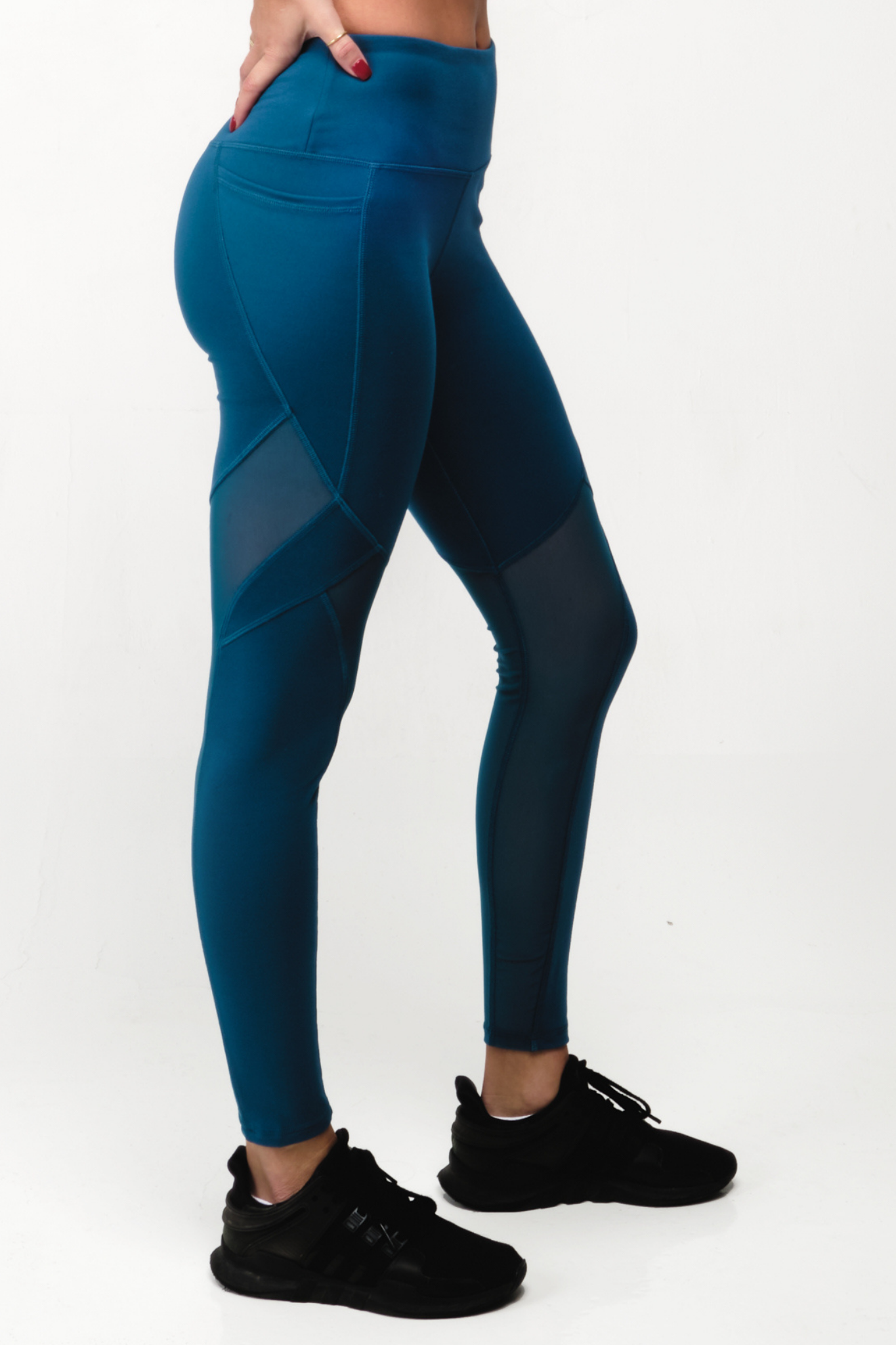 Pacific Blue Mesh Pocket Leggings