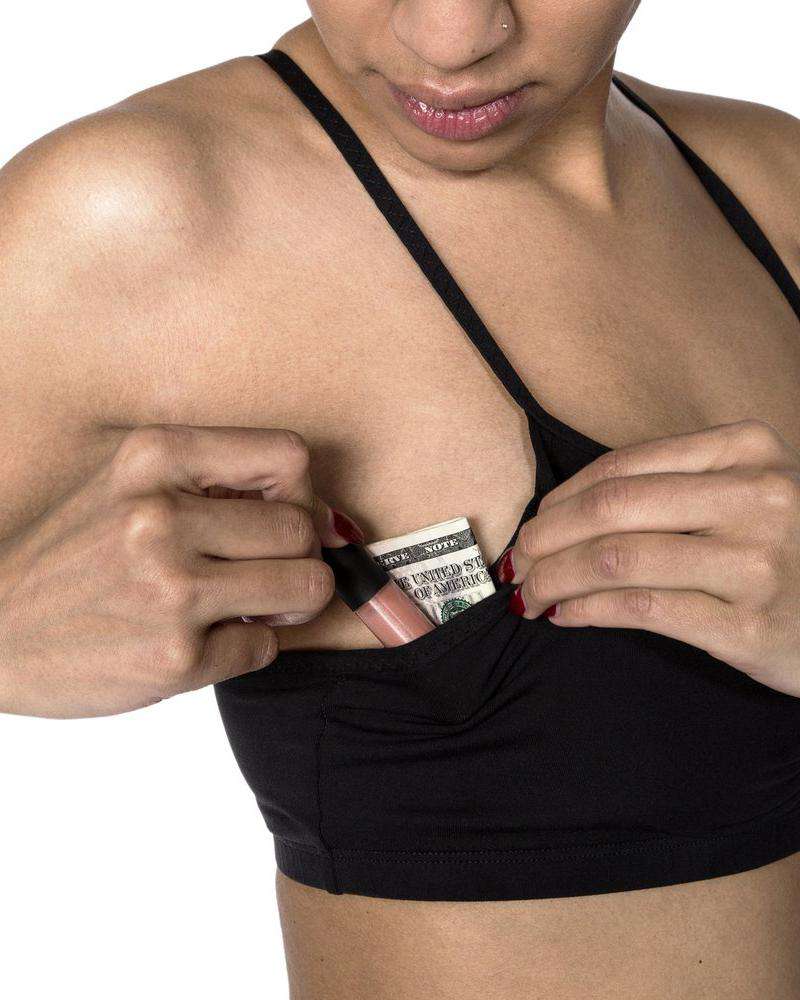 Handful Hidden Pocket Adjustable Sports Bra Mukha Yoga