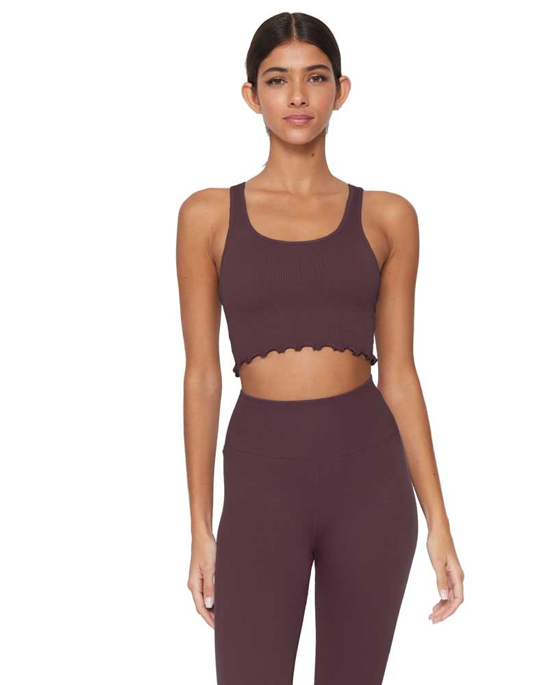 Amor Crop Tank in Berry by SG | Mukha Yoga