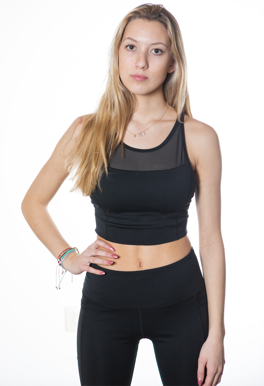 Longline Mesh Sports Bra