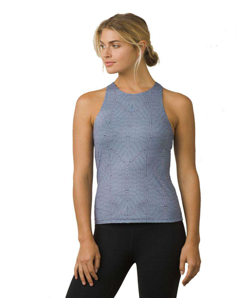 Prana Boost Black Printed Yoga Top - Mukha Yoga