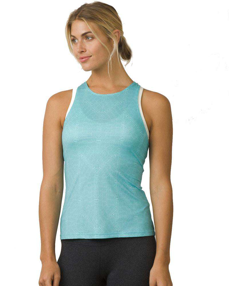 Prana Boost Blue Serenity Printed Yoga Top - Mukha Yoga