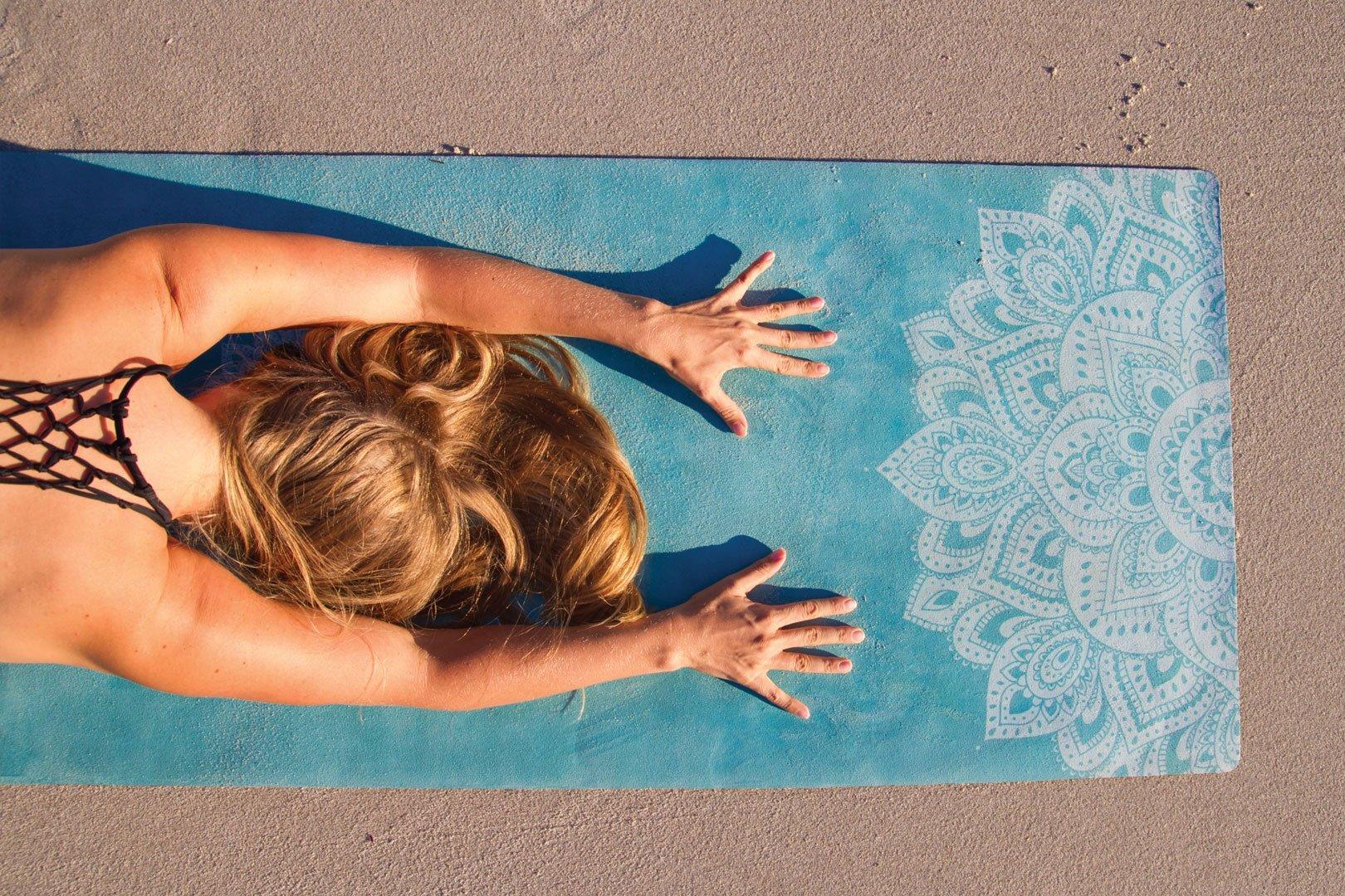 Combo Yoga Mat: 2-in-1 (Mat + Towel) - Mandala Turquoise - Mukha Yoga