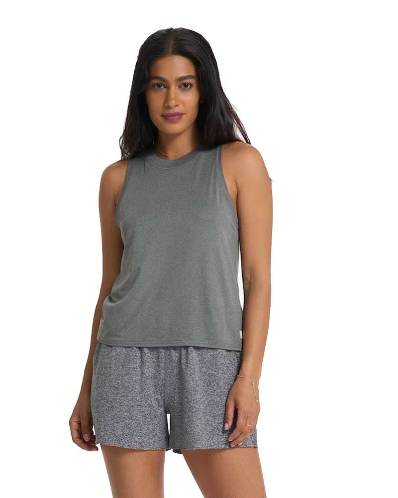 Vuori Energy Crop Top - Dark Dusty Pine Heather