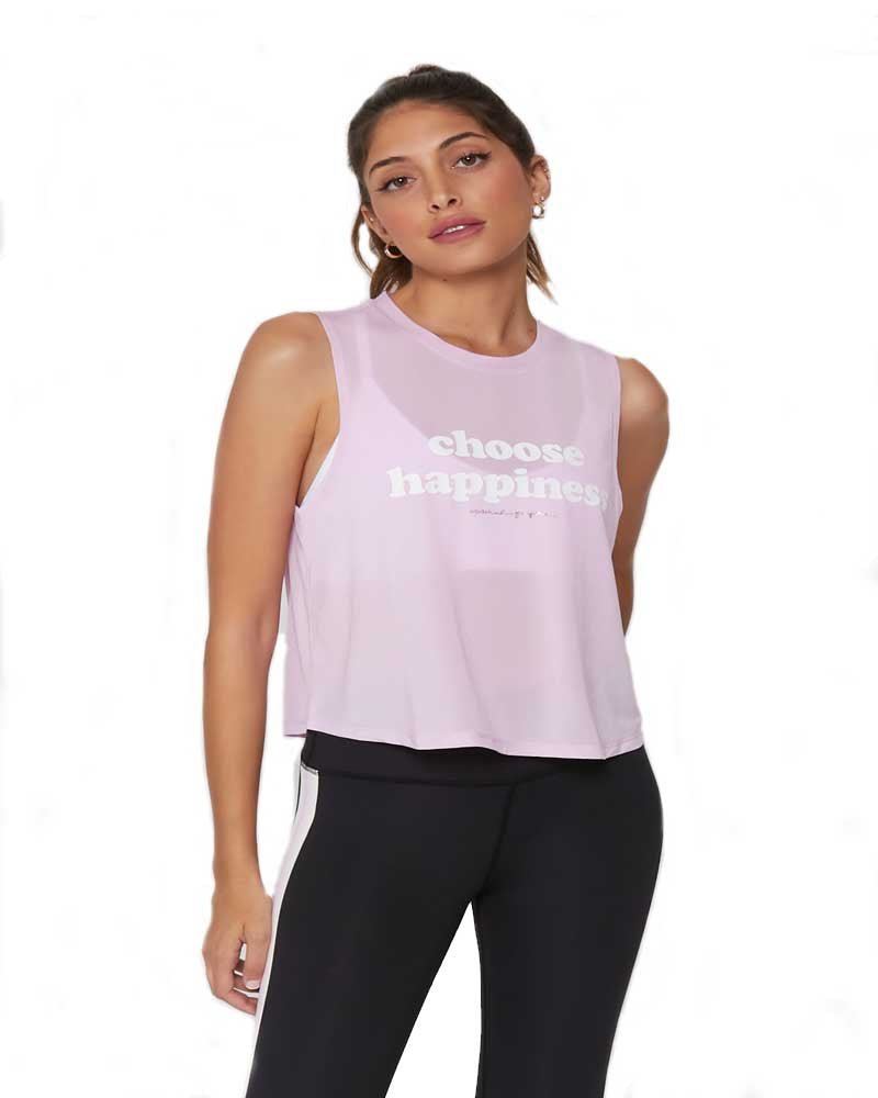 Spiritual Gangster Choose Happiness Crop Tank - Mukha Yoga