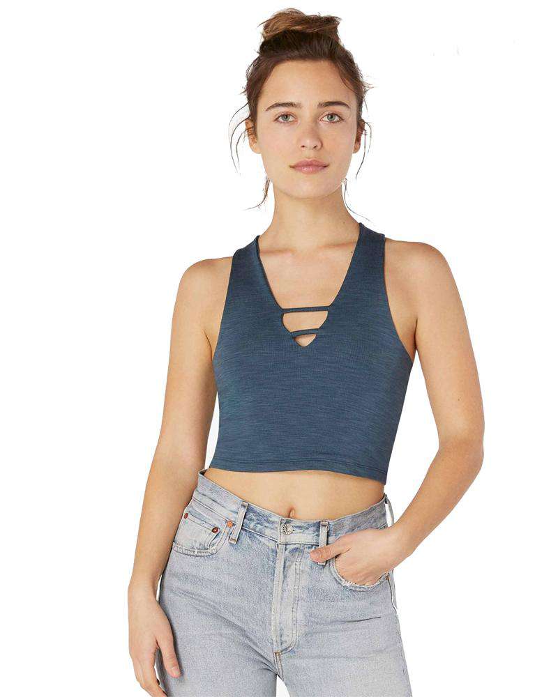 Beyond Yoga Heather Rib Cropped Tank - Mukha Yoga