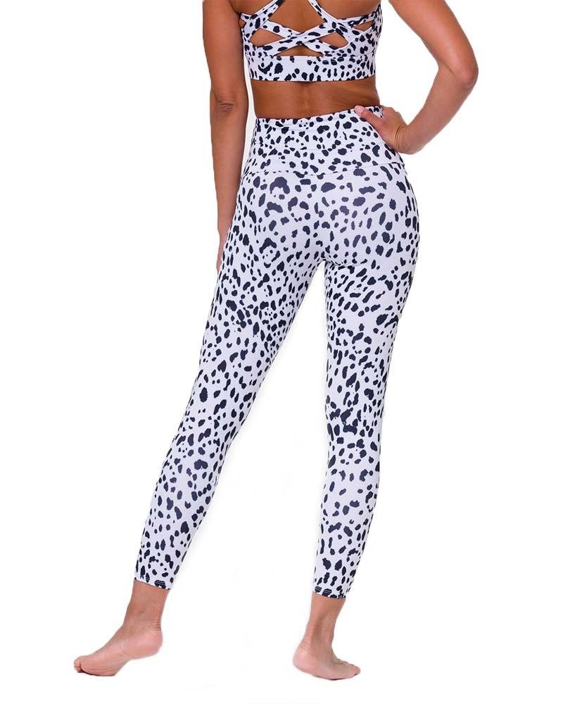 OnzieOnzieHigh Basic Midi White Cheetah LeggingMukha Yoga