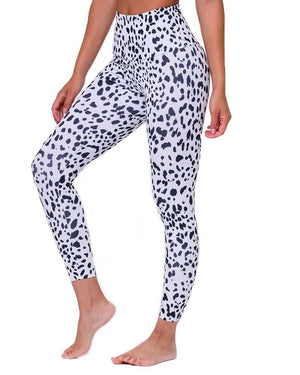 OnzieOnzieHigh Basic Midi White Cheetah LeggingMukha Yoga