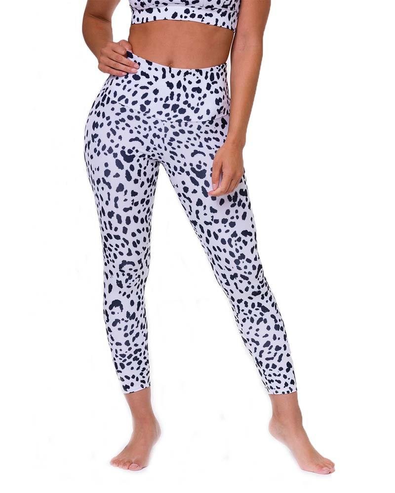 OnzieOnzieHigh Basic Midi White Cheetah LeggingMukha Yoga