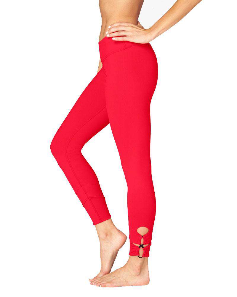 Beyond Yoga Red In the Loop Midi Legging Mukha Yoga