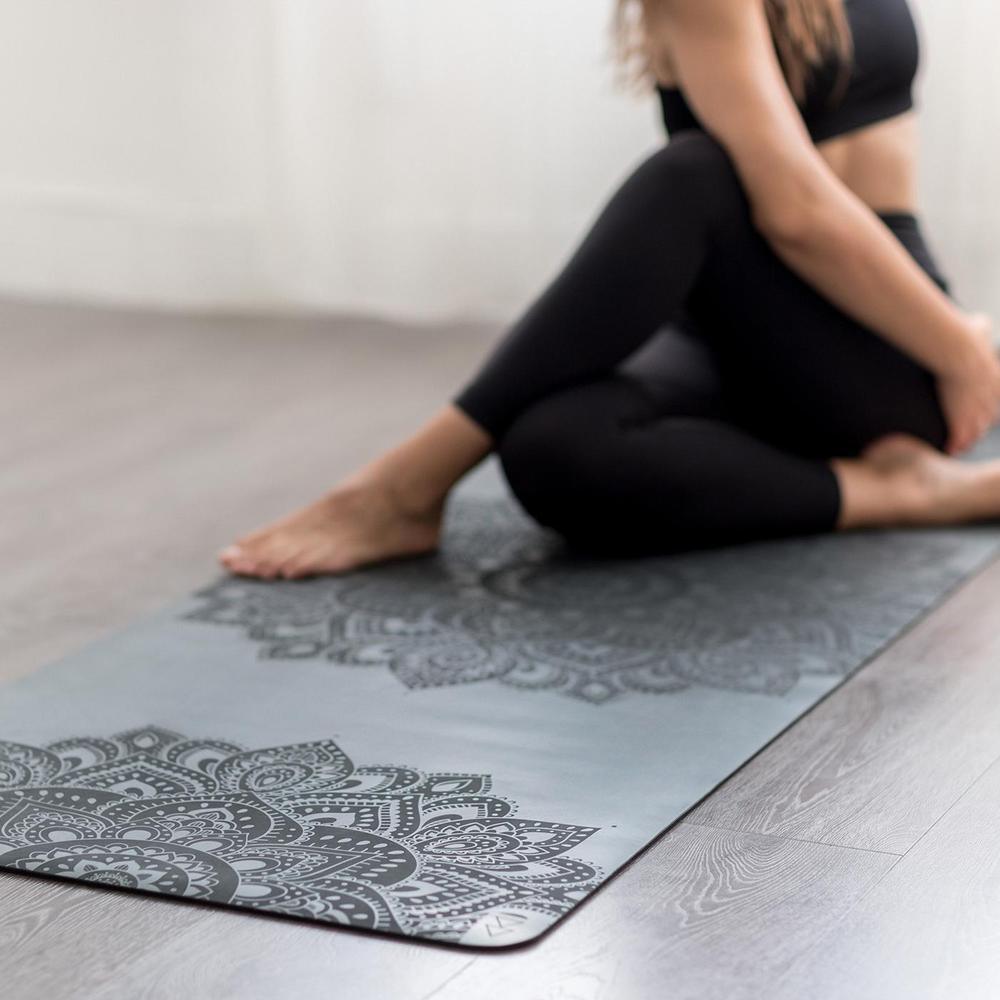 Infinity Yoga Mat 5mm Mandala Charcoal