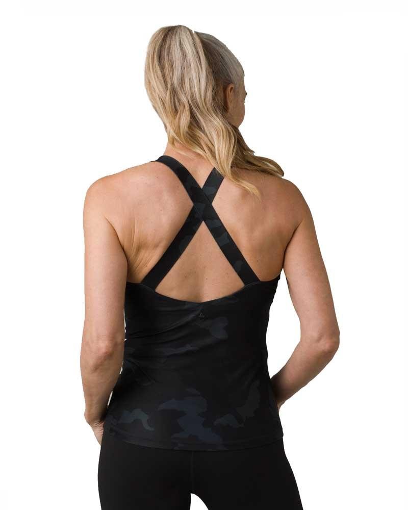 Prana Layna Bra Tank Black Camo- Mukha Yoga