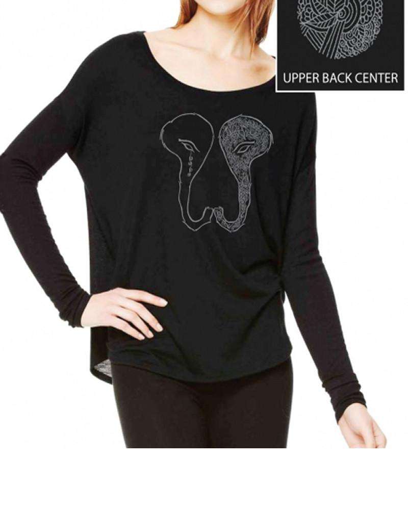 BelabelaLong Sleeve Kissing Ganesha Tee - Mukha Yoga