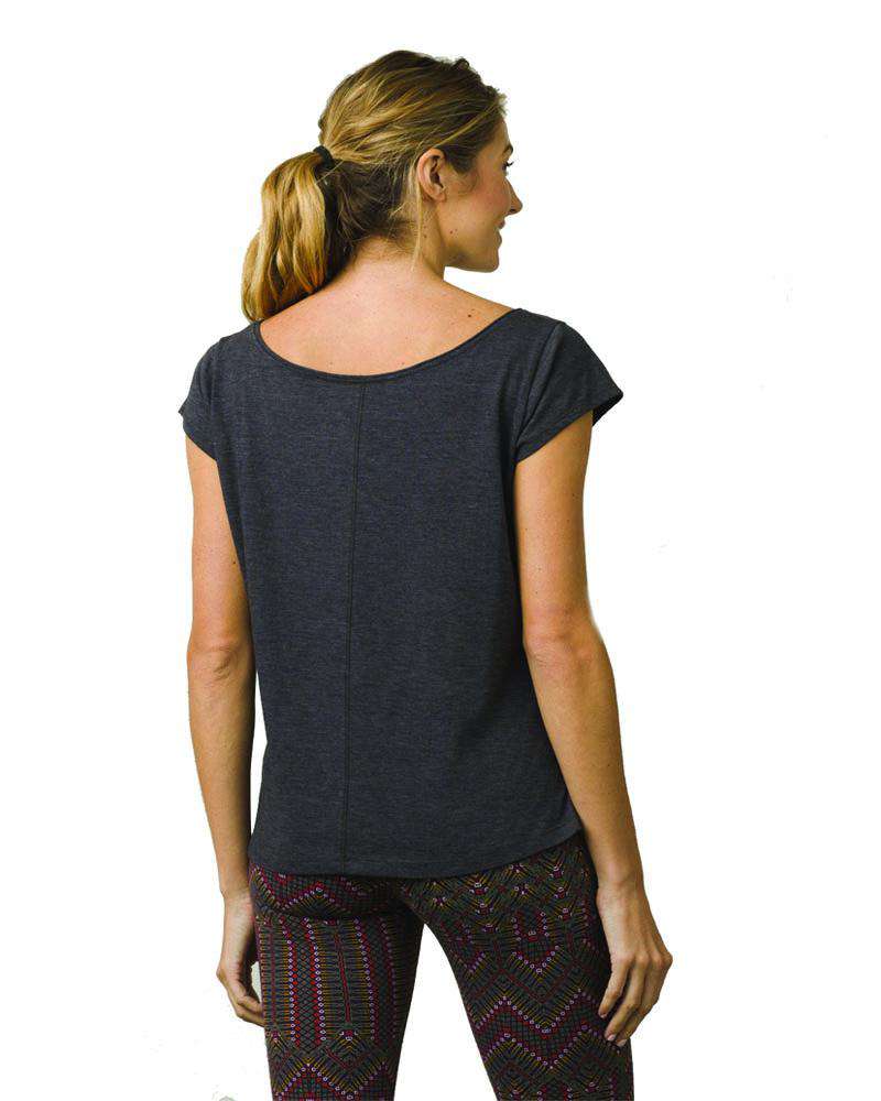 Prana Longline T-Shirt Charcoal - Mukha Yoga