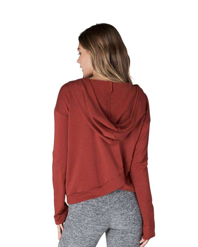 Beyond Yoga Crisscross Back Look Under the Hoodie - Mukha Yoga